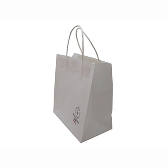 Wholesale Custom Design Eco-friendly White Kraft Paper Bag with Handles