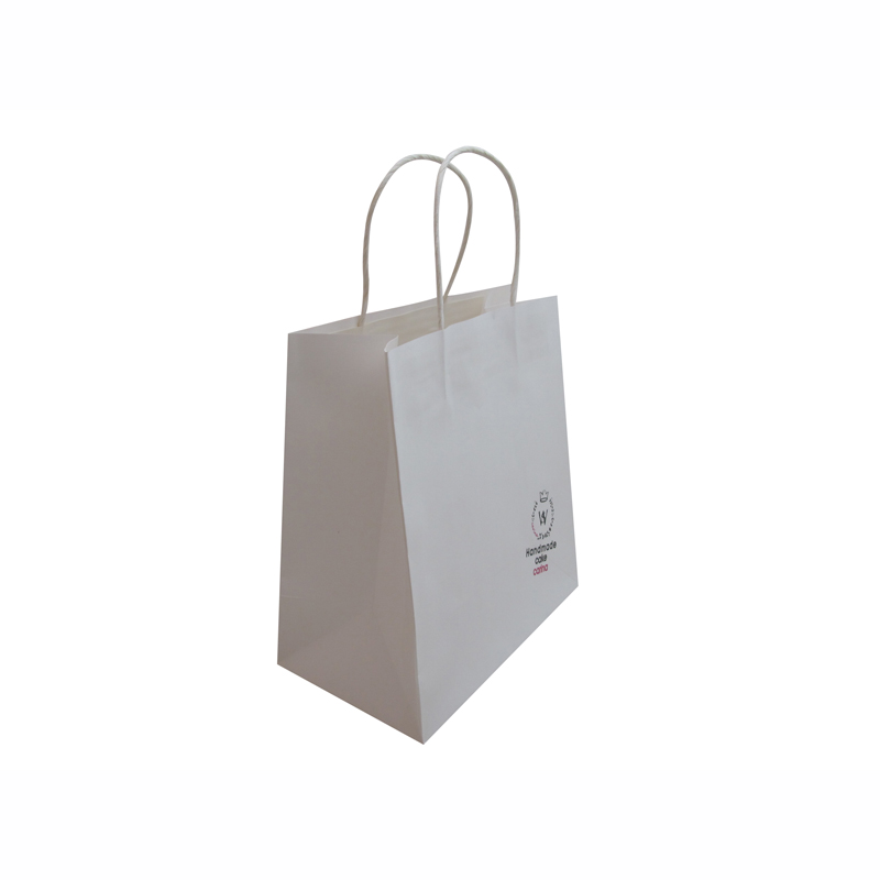 Wholesale Custom Design Eco-friendly White Kraft Paper Bag with Handles